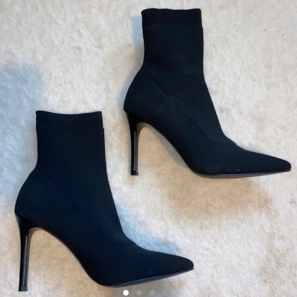 Steve Madden claire black sock boots